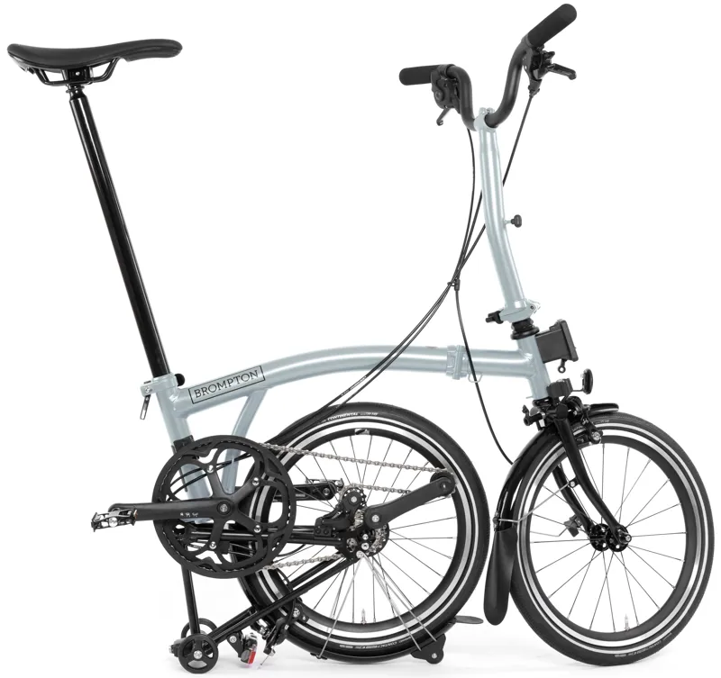Brompton P Line Explore 12 Speed Folding Bike 2025 in Lunar Ice-2
